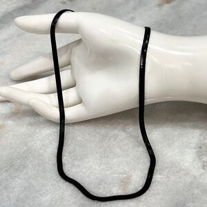 18” ION Plated Black Stainless Steel Flat Chain